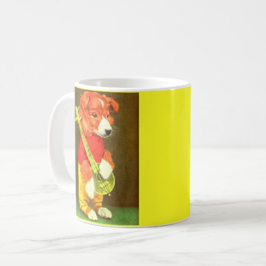 Banjo-Welpe Kaffeetasse (Vorderseite Links)