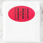 Banjo wichtigste Instrument Oval Aufkleber (Tasche)