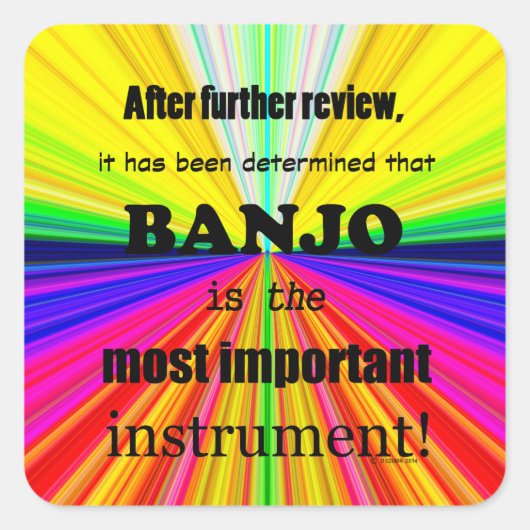 Banjo Wichtigster Instrument Square Sticker (Vorderseite)