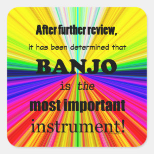 Banjo Wichtigster Instrument Square Sticker