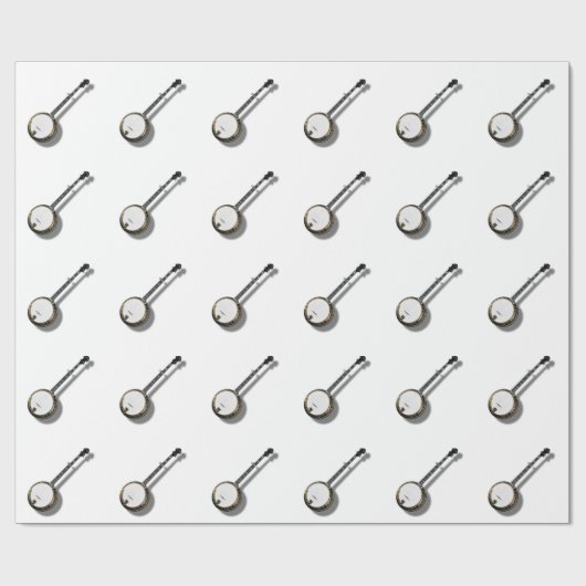 BANJO-WRAPPING PAPIER GESCHENKPAPIER (Flach)