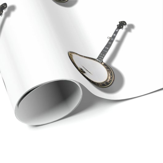 BANJO-WRAPPING PAPIER GESCHENKPAPIER (Rolleneckpunkt)