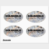 Banjoaholic Life Oval Sticker (Blatt)