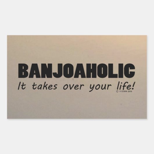 Banjoaholic Life rechteckige Aufkleber (Vorderseite)