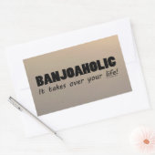 Banjoaholic Life rechteckige Aufkleber (Umschlag)