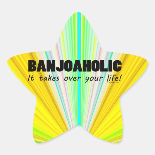 Banjoaholic Life Star Sticker (Vorderseite)