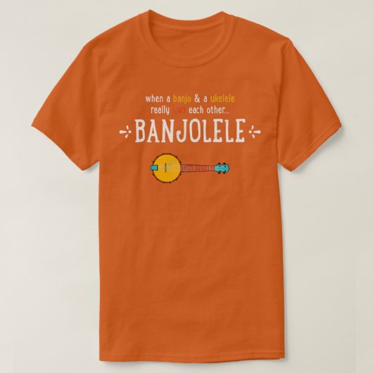 Banjolele Banjo Ukulele Funny Print T-Shirt (Design vorne)