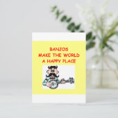 Banjos Postkarte (Stehend Vorderseite)