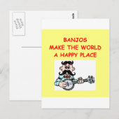 Banjos Postkarte (Vorne/Hinten)