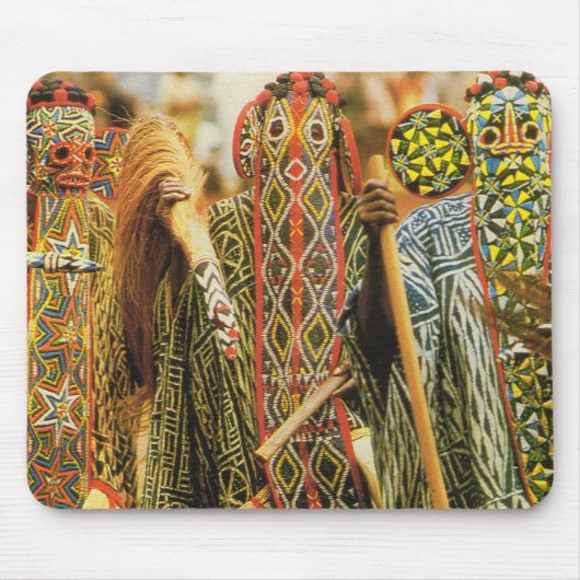 Banjouge Stammes- Tänzer, Kamerun Mousepad (Vorne)