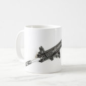 BANK-BANK-BANK AR-15 Kaffee-Tasse Kaffeetasse (Vorderseite Links)