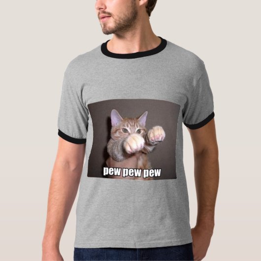 Bank-Bank-Bank-Katze T-Shirt (Vorderseite)