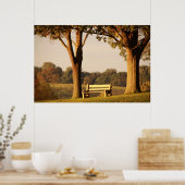 Bank bei Sunset Poster (Küche)