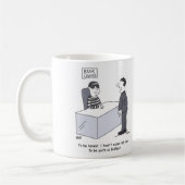 Bank-Darlehen Abteilung Banker verkleidet wie ein  Kaffeetasse (Links)