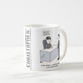 Bank-Darlehen Abteilung Banker verkleidet wie ein  Kaffeetasse (VorderseiteRechts)