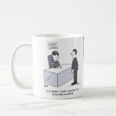 Bank-Darlehen Abteilung Banker verkleidet wie ein  Kaffeetasse (Links)