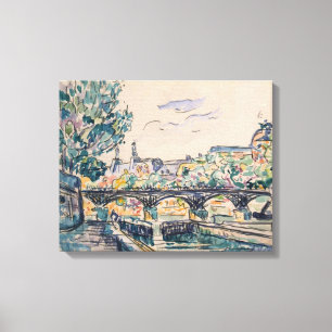 Bank der Seines nahe dem Pont des Arts Leinwanddruck
