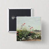 Bank der Sommer-Blumen Button (Vorne & Hinten)