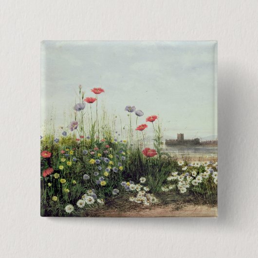 Bank der Sommer-Blumen Button (Vorderseite)