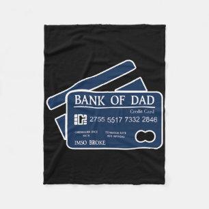 Bank des Vaters Kreditkarte Ich bin pleite Lustige Fleecedecke