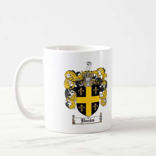 BANK-FAMILIENWAPPEN - BANK-WAPPEN KAFFEETASSE (Links)