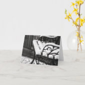 Bank im Schnee Karte (Gelbe Blume)