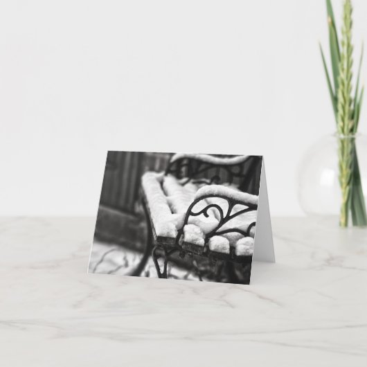 Bank im Schnee Karte (Vorderseite)