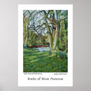 Bank of River Monnow, Allt yr Ynys: Poster/Print Poster