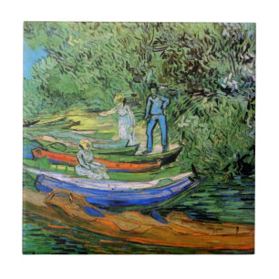 Bank of the Oise in Auvers von Vincent van Gogh Fliese