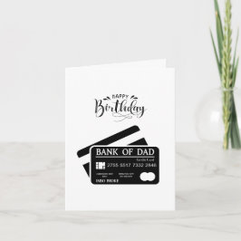 Bank of Vater Funny Birthday Card Karte