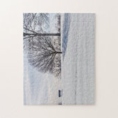 Bank on Snow Covered Hill Puzzle (Vertikal)