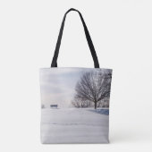 Bank on Snow Covered Hill Tasche (Rückseite)