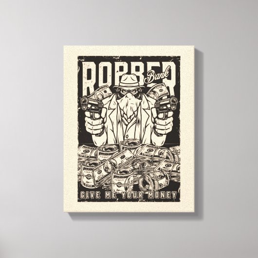 Bank Robber Canvas Print Leinwanddruck (Vorderseite)