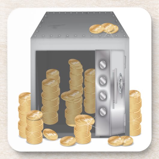 Bank Safe Getränkeuntersetzer (Vorderseite)