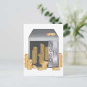 Bank Safe Postkarte (Stehend Vorderseite)