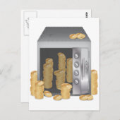 Bank Safe Postkarte (Vorne/Hinten)
