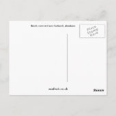 Bank, Schnee und Meer Postkarte (Rückseite)