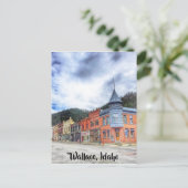 Bank Street in Wallace Idaho Postkarte (Stehend Vorderseite)