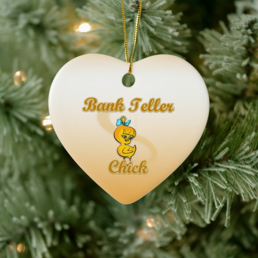 Bank Teller Chick Keramikornament (Baum)