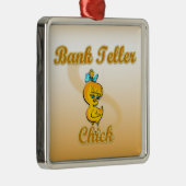 Bank Teller Chick Ornament Aus Metall (Rechts)