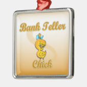 Bank Teller Chick Ornament Aus Metall (Links)