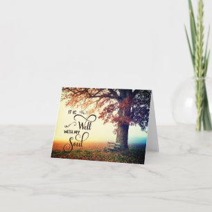 Bank und Baum  Es ist gut Karte