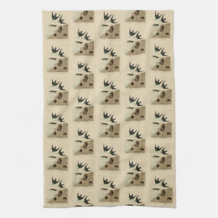 Bank, Violetgrüne Schwalben, Audubon Birds Amerika Geschirrtuch