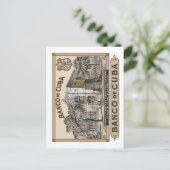 BANK VON KUBA POSTKARTE (Stehend Vorderseite)