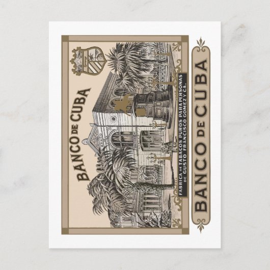 BANK VON KUBA POSTKARTE (Vorderseite)