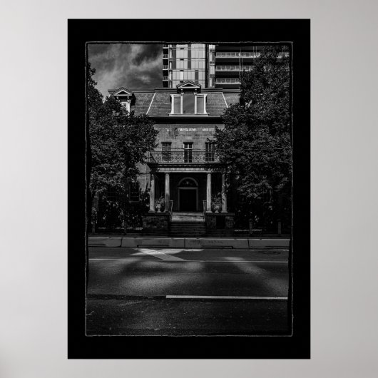 Bank von Oberkanada Gebäude Nr. 2 mit Grenze Poster (Vorne)
