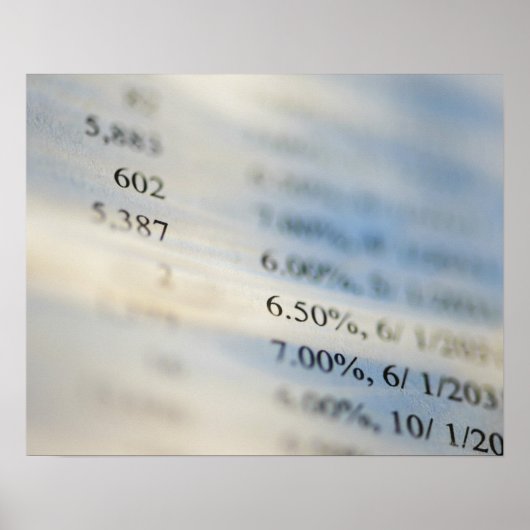 Bankaufstellungen Poster (Vorne)