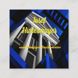 Bankberater, BankangestellterVisitenkarte Quadratische Visitenkarte