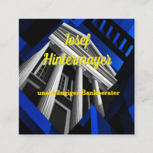 Bankberater, BankangestellterVisitenkarte Quadratische Visitenkarte