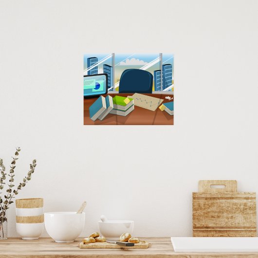 Bankbüro Poster (Küche)